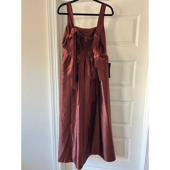 TUCKERNUCK Oxblood Dupioni Bow Esme Dress NWT size XL Retail $228 - Picture 11 of 13